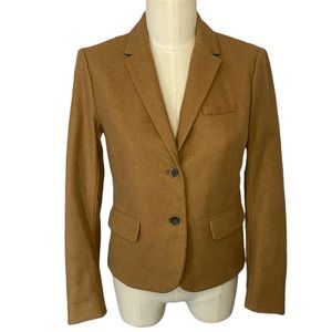 Gap The Academy Blazer Wool Camel Tan Jacket size small 4